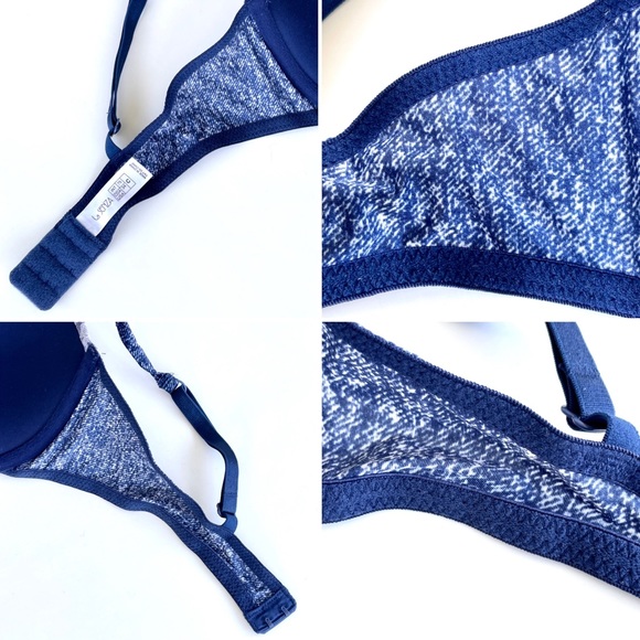 La SENZA Slightly Padded Denim & Lace Push-up Bra - Picture 12 of 14